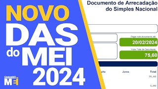 💰 NOVO DAS DO MEI 2024  COMO PAGAR [upl. by Irrot878]