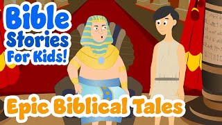 Epic Biblical Tales  Bible Stories For Kids Compilation 1Hour of Bible Stories for Kids [upl. by Luckin]