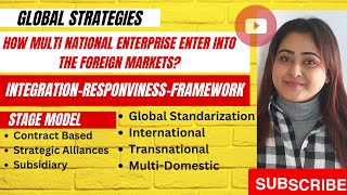 How MNEs enter into the Foreign Markets StrategiesIntegrationResponsivenessFrameworkStage Model [upl. by Buyers871]