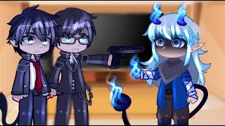 Blue Exorcist React To Rimuru Tempest As Satans Eldest Son  Gacha React [upl. by Udelle122]