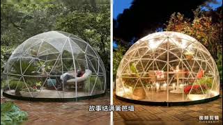 Christmas Gift Outdoor 36M Glamping Dome Geodesic House Igloo Tent Clear Transparent Dome Tent [upl. by Aissatsana]