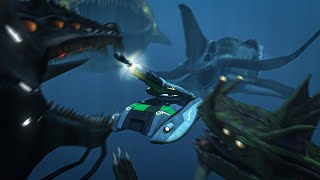 Killing Leviathans with a tank in Subnautica [upl. by Aenahs]