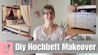 Hochbett Makeover  Diy Betthimmel  Kommode gestalten und einräumen [upl. by Cock]