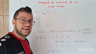 Integral de Superficie de un campo escalar Un ejemplo BÁSICO usando parametrización [upl. by Kendricks]