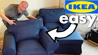 Fantastic Armchair build IKEA EKTORP assembly and stepbystep with FOOT STOOL [upl. by Hepsibah]