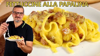 Pasta incredibilmente deliziosa Fettuccine alla papalina [upl. by Rannug]