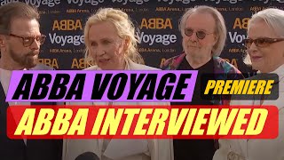 ABBA Voyage Premiere  All 4 ABBAs interviewed at launch of ABBA Arena Voyage Show London 26522 [upl. by Lamori]