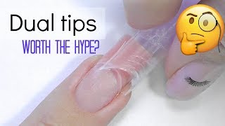 Dual Tips Nails with Polygel [upl. by Roer]