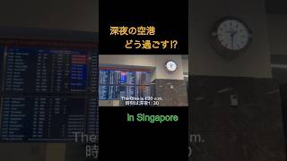 深夜の空港 vlog 英語 旅行 シンガポール [upl. by Enelrats]