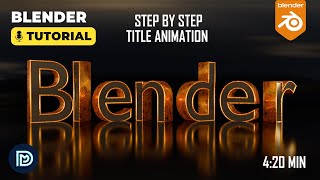 Blender Tutorial Simple 3D Text Animation in Blender 42 [upl. by Sakhuja]