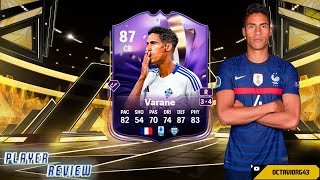 CENTRAL CHETADO Y TOP CON LINKS META REVIEW DE RAPHAËL VARANE 87 EOAE SBC EN ESPAÑOL EN EAFC25UT [upl. by Aneert]