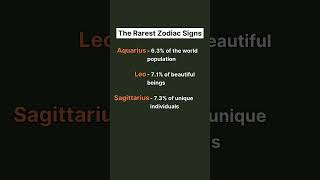 The Rarest Zodiac Signs astrology zodiac [upl. by Oelc450]