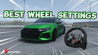 Best Wheel Settings For Assetto Corsa 2024 Logitech G29 [upl. by Eiba]