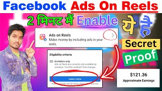 Ads On Reels facebook Learn more  How to Enable facebook ads on reels  Fb reels monetization [upl. by Marice]