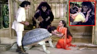 తాబేలుగా మారిపోయాడు  Gandharva Kanya Telugu Old Horror Movie Part 8 [upl. by Elak]