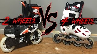 2 wheels vs 4 wheels  or 3 or 5 Whats the difference for Inline Skates [upl. by Inatsed]