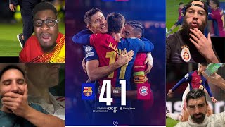 LE BARÇA HUMILIE LE BAYERM MUNICH SUR LE SCORE DE 41 fcbarcelona lamineyamal raphinha [upl. by Enoid]