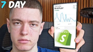 I Tried Shopify Dropshipping For 7 Days Realistic Results [upl. by Vern]