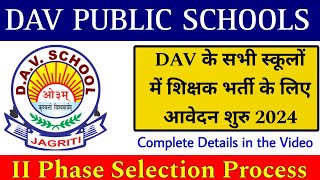 DAV SCHOOLS 2024 TEACHERS VACANCY NOTIFICATION OUT  ALL SUBJECTS PGT TGT PRT  Freshers Eligible [upl. by Aticilef]