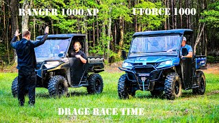 2021 CFMOTO UFORCE 1000 vs Polaris Ranger XP 1000 Drag Race [upl. by Panta]