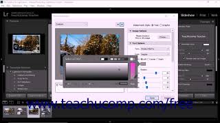 Lightroom Classic CC Tutorial Adding Watermarking to a Slideshow Adobe Training [upl. by Eelatan196]