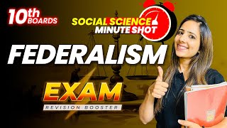 Federalism Exam Booster for SST  Class 10th Social Science Board Exam 202425 Reema Maam [upl. by Llamaj947]