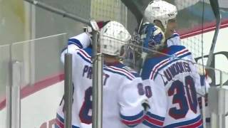 Marc Staal scores late GTG Callahan scores in OT  11152010 HD [upl. by Tarrel]