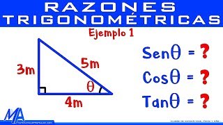 Razones trigonométricas de un ángulo  Ejemplo 1 [upl. by Airdnat]