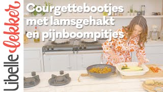 Sandra Bekkari tipt courgettebootjes met lamsgehakt oregano en pijnboompitten [upl. by Robbie]