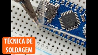 Como Soldar Barra de Pinos no Arduino Shorts [upl. by Magnuson]