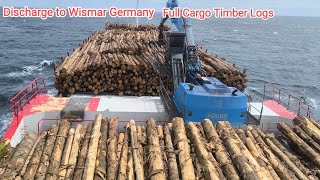 Port of Wismar Germany Biggest Port in Germany Factory Timber logs [upl. by Borras893]