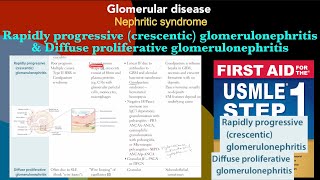 Rapidly progressive crescentic glomerulonephritis amp Diffuse proliferative glomerulonephritis [upl. by Giwdul763]