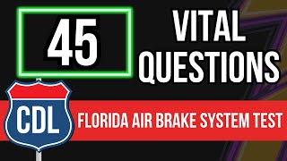 Florida CDL Air Brake System Test 2024 FL Written Practice Exam with Questions amp Answers [upl. by Okoy]