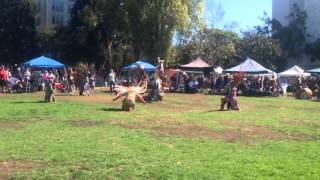 Aztec dancers at Indigenous Peoples Day 2015 in Berkeley [upl. by Enael106]