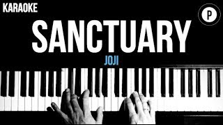 Joji  Sanctuary Karaoke Acoustic Piano Chords Cover Instrumental Lyrics [upl. by Ottilie]