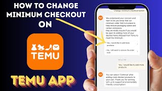 How to Change or Remove Minimum Checkout Amount on Temu App  Easy Tutorial [upl. by Hart481]