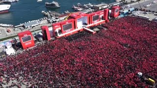 Large crowd attends Erdogan campaign rally in Istanbul [upl. by Quick]