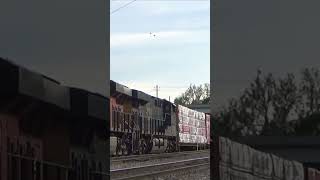 BNSF Manifest train works up the steep hill into Lindenwood yard off the River sub railway csx [upl. by Erdeid]