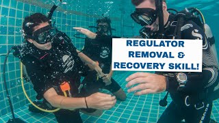 PADI Regulator Recovery and Clearing  Open Water Diver Course • Scuba Diving Tips [upl. by Nylak]