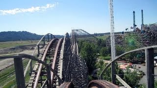 Timber Terror front seat onride HD POV Silverwood Theme Park [upl. by Einnahc]