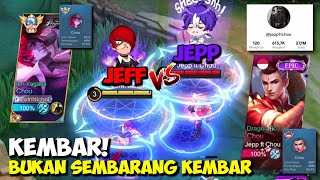 NEKAT NANTANGIN CHOU TIKTOK BY 1 CHOU 🥶 JEFF VS JEPP IS HERE BUKAN SEMBARANG KEMBAR  MLBB [upl. by Sapienza]