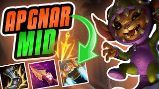 AP GNAR MID IS 100 BROKEN IS THIS THE NEW GNAR META Season 12 Gnar Gameplay League Of Legends [upl. by Olinde165]