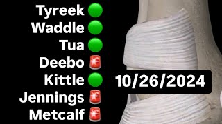 Tyreek 🟢 Waddle 🟢 Tua 🟢 Deebo 🚨 Kittle 🟢 Jennings 🚨Metcalf 🚨 K9 🟢 Etienne 🚨 cont in description [upl. by Jochebed]