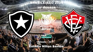 BOTAFOGO x VITÓRIA  BRASILEIRÃO 2024  35ª RODADA  Gameplay 4K 60 FPS PES2021 [upl. by Sirrah]