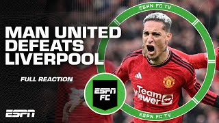 ABSOLUTE CLASSIC 😳 FULL REACTION to Manchester Uniteds win over Liverpool  ESPN FC [upl. by Bohs734]