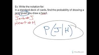 Use Conditional Notation to Describe Events [upl. by Sadiras]