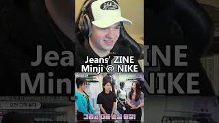 Jeans ZINE Minji working at NIKE newjeans jeanszine kpop reaction joello bunnies [upl. by Cherrita]