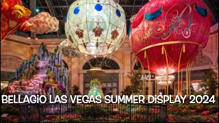 BELLAGIO CONSERVATORY SUMMER DISPLAY 2024 Bellagio Resort is POPPING [upl. by Nahallac]