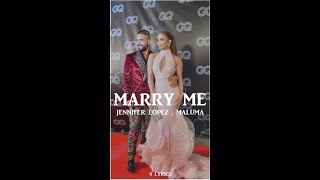 JENNIFER LOPEZ  MALUMA  MARR ME  LYRICS  LETRAS [upl. by Tada]