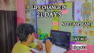 LIFE OF NEET ASPIRANT  21 DAYS CHALLENGE 📚✍🏻📖 Day03  Aakil Abbasi vlog 💕✨ [upl. by Otsirave]